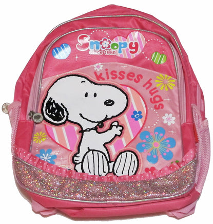Snoopy Backpack With Sequins And Glitter Accents - Hugs And Kisses