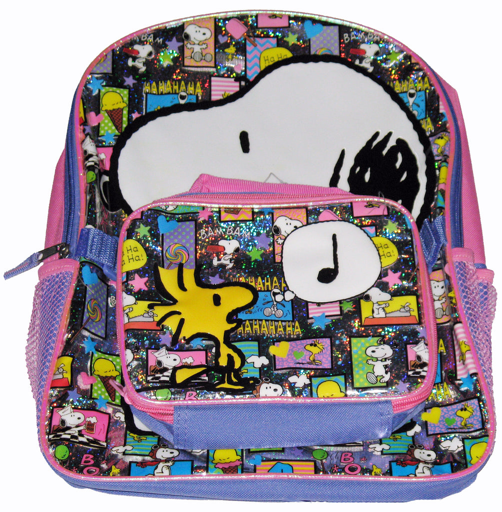 Snoopy Sparkling Backpack and Lunch Bag Combo