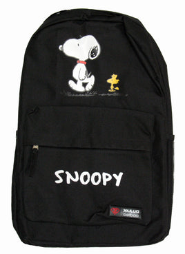 Snoopy and Woodstock Full - Size Nylon Canvas Backpack - Black - snoopn4pnuts.com