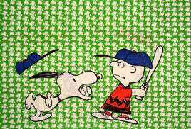 Vintage Peanuts Gang Pillow Case - Baseball