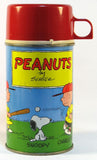 Peanuts Gang Vintage Metal Thermos Bottle With Glass Lining