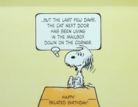 Snoopy Vintage Self - Seal Belated Birthday Card - snoopn4pnuts.com
