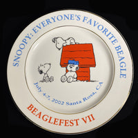 2002 Beaglefest VII Decorative Plate With Gold-Plated Edge - Everyone's Favorite Beagle