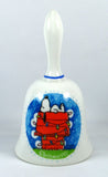 1977 Snoopy's Decorated Doghouse Porcelain Bell
