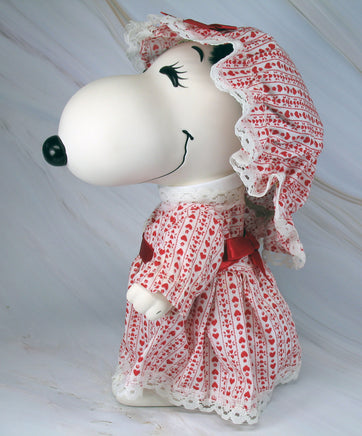 Belle Vintage Rubber Doll and Pillow With Acrylic Display Case - snoopn4pnuts.com