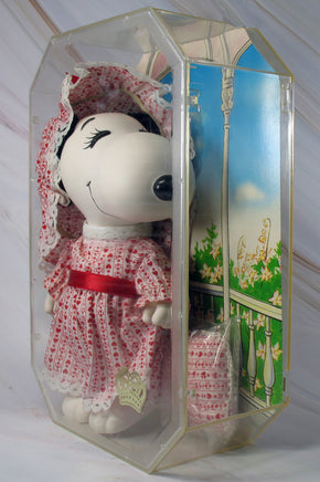 Belle Vintage Rubber Doll and Pillow With Acrylic Display Case - snoopn4pnuts.com