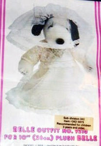 Belle 10" Plush Doll Wedding Gown With Veil - snoopn4pnuts.com
