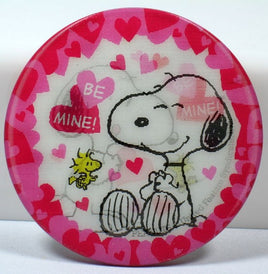 Snoopy Valentine's Day Lenticular Pinback Button - Be Mine!