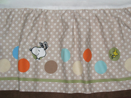 Lambs & Ivy Snoopy and Woodstock BFF Crib Skirt / Dust Ruffle - snoopn4pnuts.com