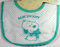 Baby Snoopy Baby Bib - Aqua