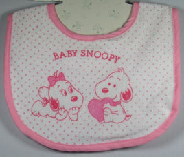 Baby Snoopy Baby Bib - Pink