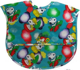 Baby Snoopy Laminated Vinyl Baby Bib - Teal