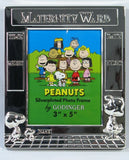 Peanuts Gang Baby's Birth Record Silver Plated Frame