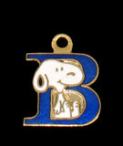 Snoopy Alphabet Cloisonne Charm - Blue "B"