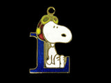 Snoopy Alphabet Cloisonne Charm - Blue "L"