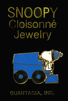 Snoopy Drives Blue Zamboni Cloisonne Pin