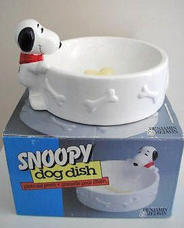 Snoopy Milk Bone Ceramic Dog Dish / Snack Bowl (NO Box) - snoopn4pnuts.com