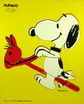 Snoopy On Stick Horse Wood Puzzle - Giddy-Yap!