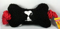 Snoopy Plush Sherpa Squeaker Bone Rope Toy