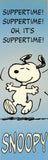 Snoopy Laminated Book Mark - Suppertime