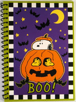 Snoopy Halloween Color-Pages Spiral-Bound Notebook With Lined, Colored Pages