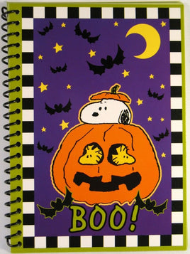 Snoopy Halloween Color-Pages Spiral-Bound Notebook With Lined, Colored Pages