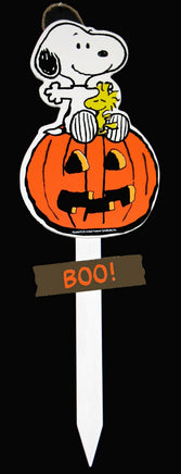 Snoopy Halloween Wood Yard Sign - Boo!