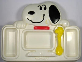 Snoopy Vintage Warming Plate And Spoon