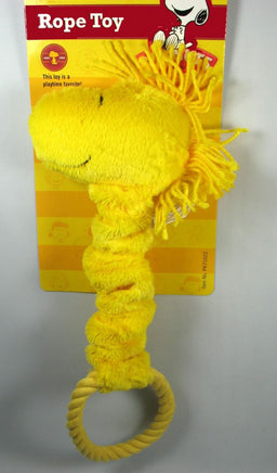 Woodstock Plush Bungee Squeaker Rope Toy