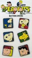 Peanuts Gang Metal Shirt Button Covers