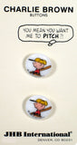 Peanuts Gang Vintage Shirt Button Set - Charlie Brown Ball Player