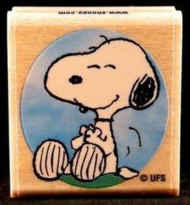 Smiling Snoopy Rubber Stamp