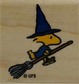 Broom Flight Rubber Stamp