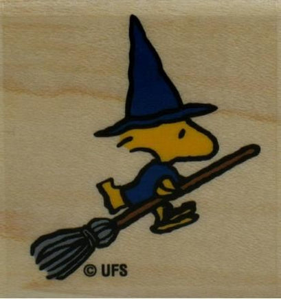 Broom Flight Rubber Stamp