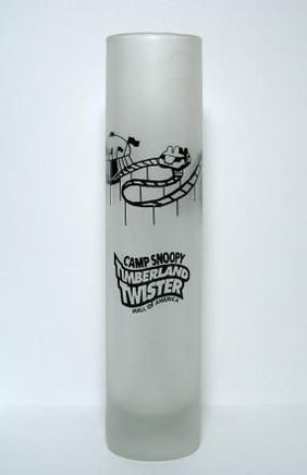 Camp Snoopy Frosted Glass Vase