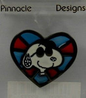 Snoopy Joe Cool Faux Stained Glass Pin