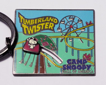 Camp Snoopy Timberland Twister Rollercoaster Metal Key Chain With Motion Feature - snoopn4pnuts.com