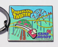 Camp Snoopy Timberland Twister Rollercoaster Metal Key Chain With Motion Feature - snoopn4pnuts.com