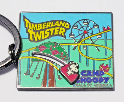 Camp Snoopy Timberland Twister Rollercoaster Metal Key Chain With Motion Feature - snoopn4pnuts.com