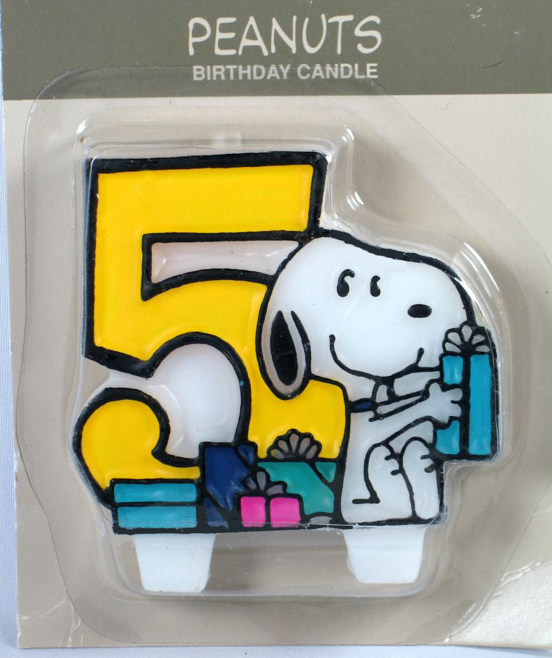 Snoopy Vintage Number #5 Candle