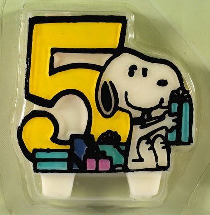Snoopy Number 5 Vintage Birthday Candle