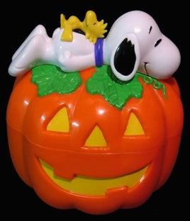 Snoopy On Pumpkin Candy Bank