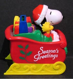 Snoopy Cookie-Filled Christmas Sleigh Bank