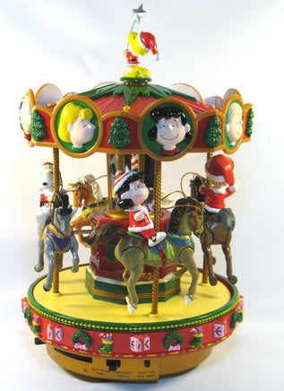 Peanuts Holiday-Go-Round Musical And Animated Carousel (Mint Condition But Intermittently Stops Rota