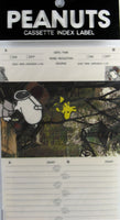 Snoopy Music Cassette Index Lables
