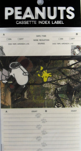 Snoopy Music Cassette Index Lables