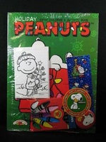 Peanuts Gang Coloring Book, Crayons, Stickers + Pinback Button