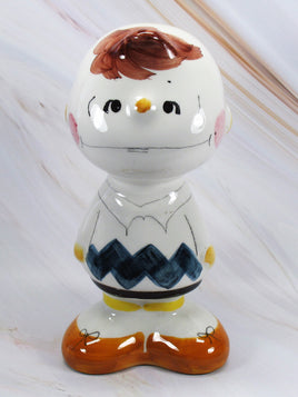 Peanuts Hand - Painted Bank From Italy - Charlie Brown EXTREMELY RARE! - snoopn4pnuts.com