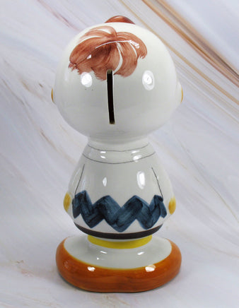 Peanuts Hand - Painted Bank From Italy - Charlie Brown EXTREMELY RARE! - snoopn4pnuts.com