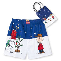 Charlie Brown Christmas Boxers With Gift Bag and Tag